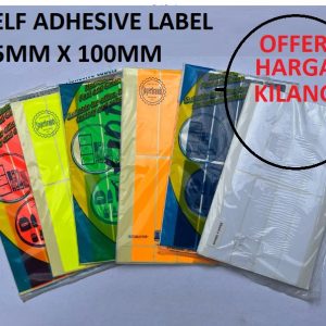 SELF ADHESIVE LABEL 25MM X 100MM