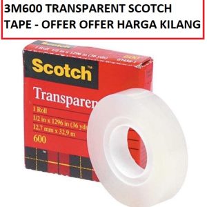 3M600 SCOTCH TRANSPARENT TAPE