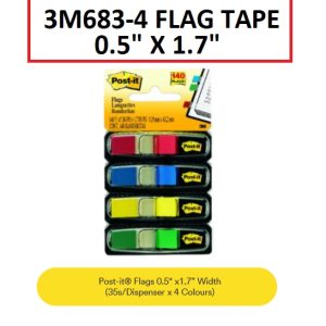 3M683-4 POST IT FLAG 0.5" X 1.7"