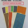 ROUND STICKER LABEL 9MM