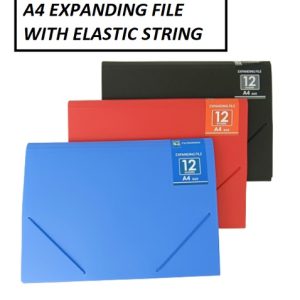 A4 EXPANDING FILE WITH ELASTIC STRING