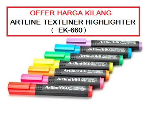 ARTLINE TEXTLINER HIGHLIGHTER ( EK-660 1.0MM - 4.0MM )
