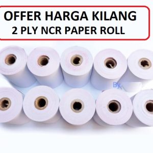2PLY NCR PAPER ROLL WHITE/YELLOW