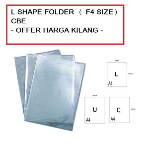 CBE TRANSPARENT L SHAPE FOLDER F4
