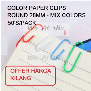 COLOR GIANT PAPER CLIP 28MM