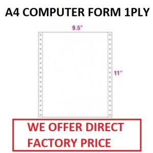 A4 COMPUTER FORM 1PLY