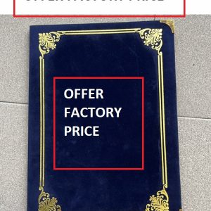 VELVET CERTIFICATE HOLDER