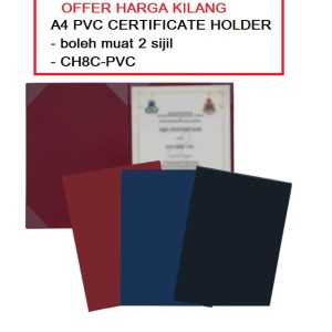 A4 PVC CERTIFICATE HOLDER