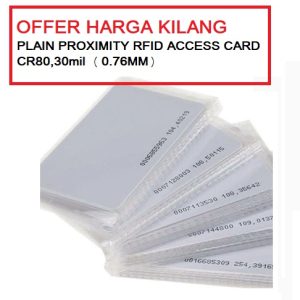 BLANK PROXIMITY RFID ACCESS CARD WHITE CR80 30mil ( 0.76mm ) WITH SERIAL NUMBER
