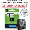 DYMO TAPE D1 9MM X 7M BLACK ON WHITE