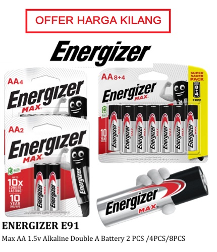 ENERGIZER AA ALKALINE BATTERY ENERGIZER AA ALKALINE BATTERY