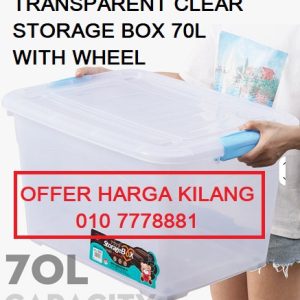 TRANSPARENT STORAGE BOX 70L FSB 958