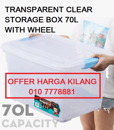 TRANSPARENT STORAGE BOX 70L FSB 958 TRANSPARENT STORAGE BOX 70L FSB 958