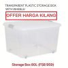 TRANSPARENT STORAGE BOX 80L FSB 959