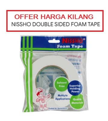NISSHO DOUBLE SIDED FOAM TAPE 12MM X 10Y