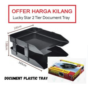 2 TIER PLASTIC DOCUMENT TRAY ( LUCKY STAR LS8220 )