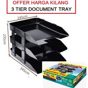 3 TIER PLASTIC DOCUMENT TRAY ( LUCKY STAR LS8230 )