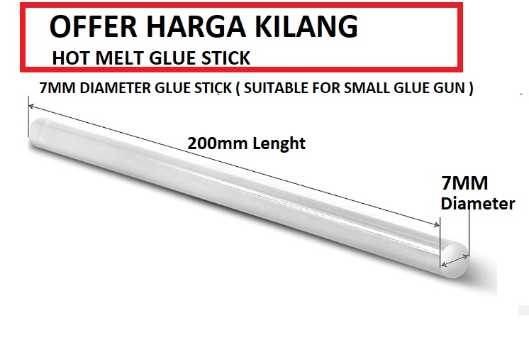 HOT MELT GLUE STICK 7MM SMALL HOT MELT GLUE STICK 7MM SMALL