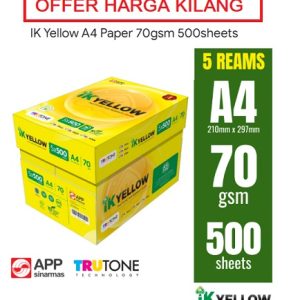 A4 PAPER 70GSM IK YELLOW