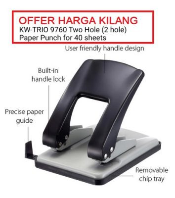 HEAVY DUTY 2 HOLE PUNCHER KW-9760