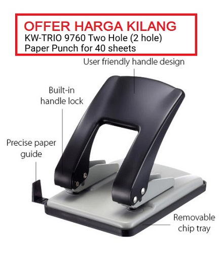 HEAVY DUTY 2 HOLE PUNCHER KW-9760 HEAVY DUTY 2 HOLE PUNCHER KW-9760