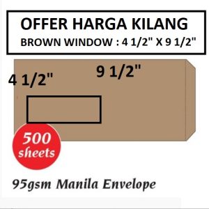 BROWN WINDOW ENVELOPE 4.5