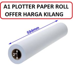 A1 PLOTTER PAPER ROLL 594MM X 50M X 2