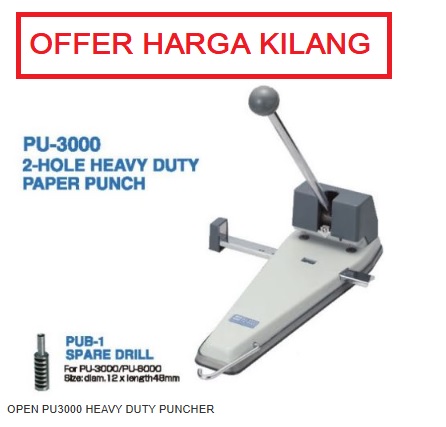 OPEN PU3000 HEAVY DUTY PUNCHER OPEN PU3000 HEAVY DUTY PUNCHER