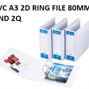 PVC A3 2D RING FILE WHITE