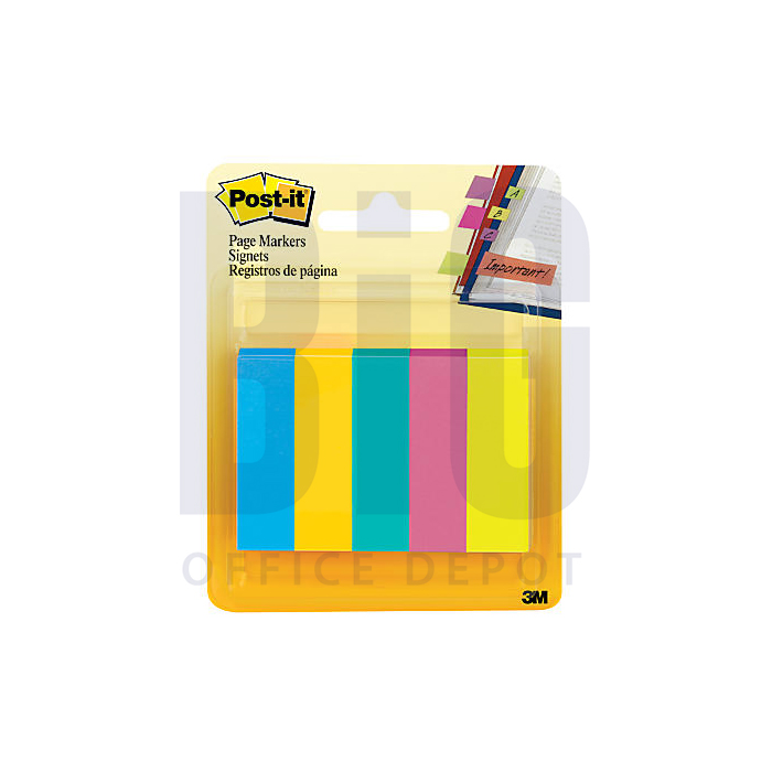 Post it Flag Tape 5 Fluorescent Colour - Big Stationery