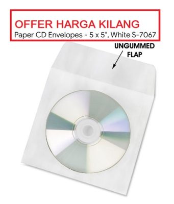 PAPER CD ENVELOPE 5" X 5" ( 100'S/PACK )
