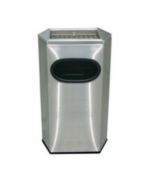 Stainless Steel Rectangular Bin With Ashtray – SUGO 403