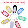 PLASTIC KEY TAG WITH KEY CHAIN