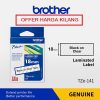 BROTHER TAPE 18MM TZE-141 BLACK ON CLEAR