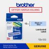 BROTHER TAPE 12MM TZE-531 BLACK ON BLUE