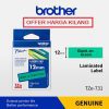 BROTHER TAPE 12MM TZE-731 BLACK ON GREEN