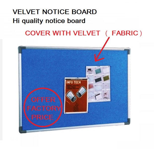 VELVET NOTICE BOARD 90CM X 120CM VELVET NOTICE BOARD 90CM X 120CM