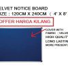 VELVET NOTICE BOARD 120CM X 240CM ( 4' x 8' )